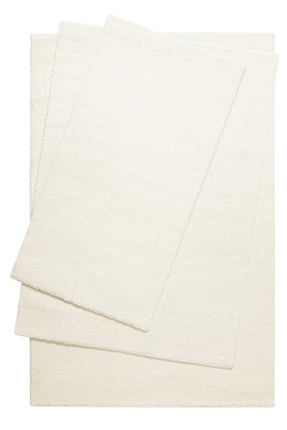 Homie Living LIDO Moderner Kurzflor Teppich - Creme weiss 200x290cm