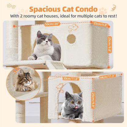 Taoqimiao Kratzbaum MS026LM 180 cm für grosse Katzen, beige