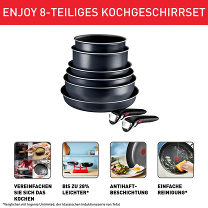 Tefal Ingenio Enjoy Topf- & Pfannenset Induktion – 8-tlg. L7239343