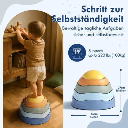Lehoo Castle Balanciersteine Set für Kinder, rutschfest, 100 kg