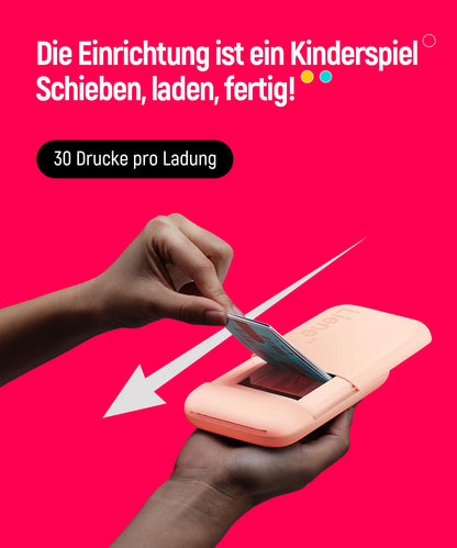 Liene Pearl K100 Mini-Fotodrucker mit ZINK, Bluetooth 5.0, Rosa