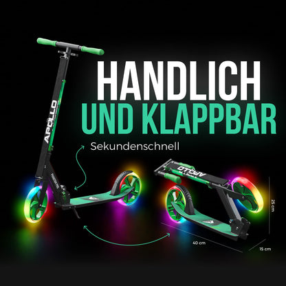 Apollo Phantom Pro City Scooter Tretroller – XXL-Räder, faltbar