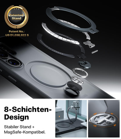 TORRAS Ostand Q3 Spin Hülle für Samsung Galaxy S26 Ultra, Schwarz