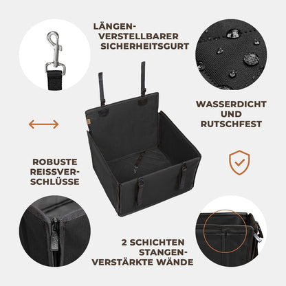 WUGLO Hunde-Autositz für den Rücksitz, wasserdicht, bis 18 kg