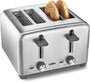BELLA 4-Scheiben-Toaster, extra breite Schlitze, 6 Bräunungsstufen – Krümelfach, Hochstellhebel