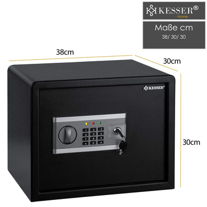 KESSER Elektronischer Tresor – Möbeltresor Wandtresor 38x30x30cm