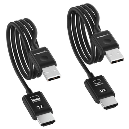 SABRENT DA-H1R1 Wireless HDMI Sender & Empfänger 1080p@60Hz. Kompaktes, schwarzes Gerät. Kabellose Übertragung von HDMI Full HD.