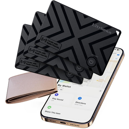 Ultrbeka Wallet Tracker, MFi-zertifiziert, für Apple Find My, 2,4 mm flaches Design