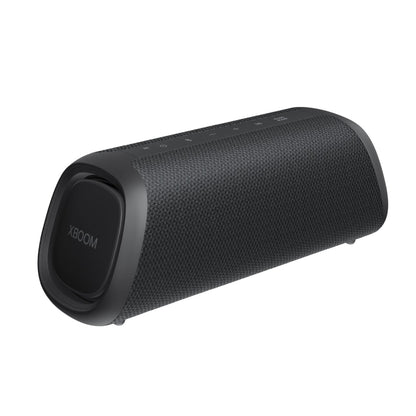 LG XBOOM Go XG5QBK Kabelloser Lautsprecher - Schwarz. Kompakter, schwarzer Bluetooth-Lautsprecher zur kabellosen Audiowiedergabe unterwegs.