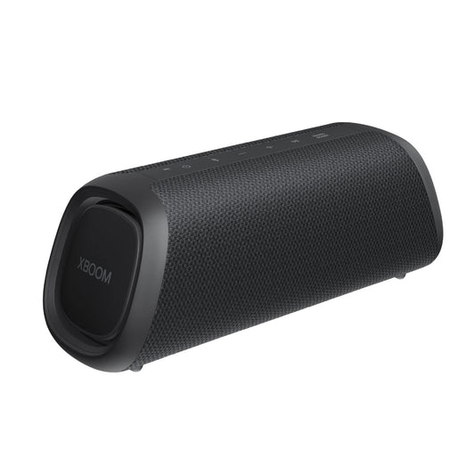 LG XBOOM Go XG5QBK Kabelloser Lautsprecher - Schwarz. Kompakter, schwarzer Bluetooth-Lautsprecher zur kabellosen Audiowiedergabe unterwegs.