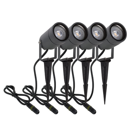 DAWALIGHT Erdspiess Gartenstrahler GU10 LED - 4er Set Warmweiss