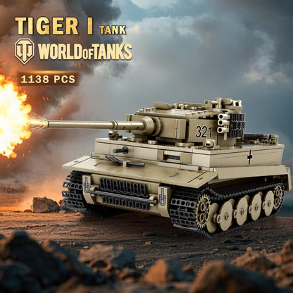 Reobrix Tiger I Panzer Klemmbausteine Set 77031, World of Tanks