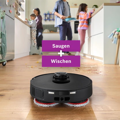 Bosch Spotless Max BCRDW3B Saugroboter mit Wischfunktion, schwarz