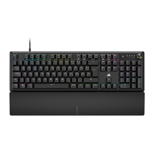 Corsair K70 CORE RGB Mechanische Gaming-Tastatur - QWERTZ DE Schwarz. QWERTZ-Layout, RGB-Beleuchtung. Ermöglicht präzise PC-Eingabe und Gaming-Steuerung.