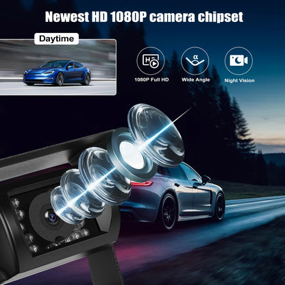 CAMECHO Rückfahrkamera System – Kabellos 7" HD Monitor IP68