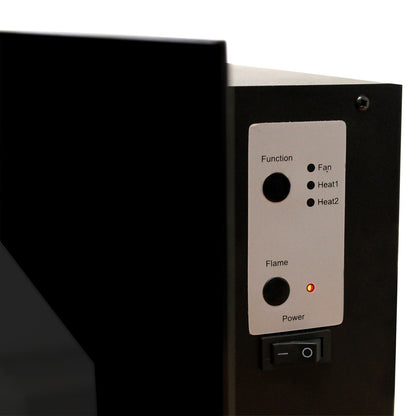 Classic Fire Vancouver Elektrokamin mit Heizung Schwarz 2000W
