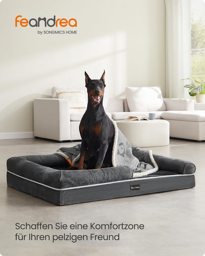 Feandrea Orthopädisches Hundebett 120x85cm PGW078G01V1 - Dunkelgrau