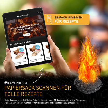 BELKO Grillbriketts 27 kg – Holzkohlebriketts für Holzkohlegrill