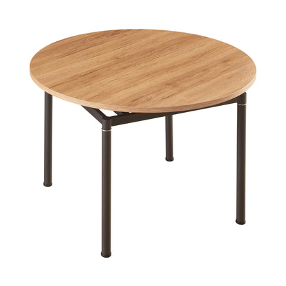 en.casa Esstisch Hemnes rund Ø100 cm Eiche-Optik für 4 Pers.