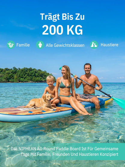 Niphean SUP Board 320 cm, aufblasbares Paddle Board mit Sitz, 200 kg