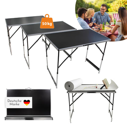 Lemodo Tapeziertisch 3-teilig klappbar – Multifunktionstisch 100x60 cm
