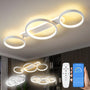 LED Deckenleuchte Ring 3-flammig dimmbar – APP, Weiss 78cm