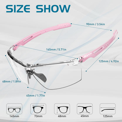 SCVCN S86 Photochromatische Fahrradbrille selbsttönend UV400