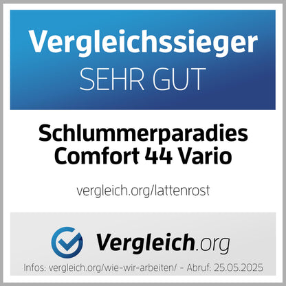 Schlummerparadies Comfort 44 Vario Lattenrost 90x200 cm, Buche