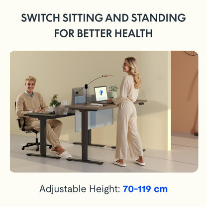 FLEXISPOT Stehschreibtisch 160x80cm Ahorn Schwarz