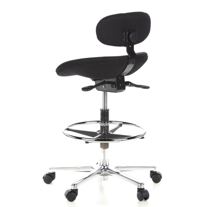 hjh OFFICE 608300 Work MF Arbeitsstuhl Stehhilfe Schwarz