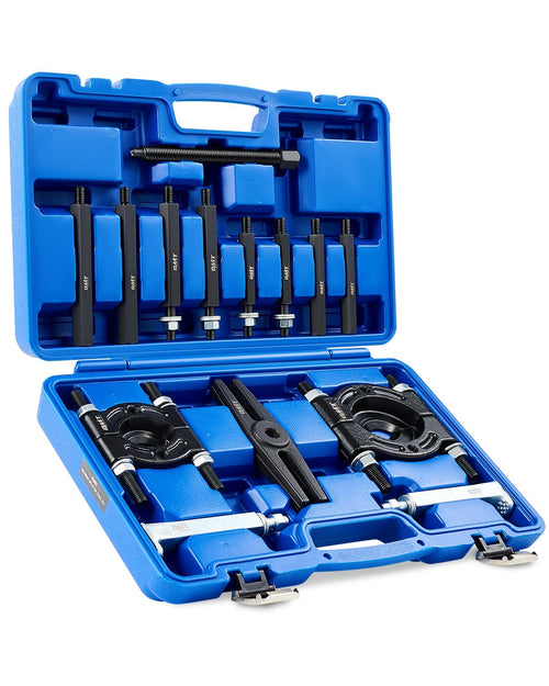 Orion Motor Tech Lagerabzieher Set 14-teilig, Kugellager-Abzieher aus Cr-V-Stahl mit schwarzer Oxidoberfläche