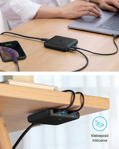 Anker PowerPort Atom III Slim 4-Port USB-C Schnellladegerät mit GaN