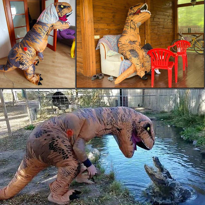 JASHKE Aufblasbares T-Rex Kostüm Dinosaurier Anzug für Erwachsene