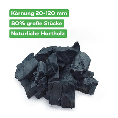Neandertaler Feuer Grillholzkohle Buche 10 kg für Grill und Smoker