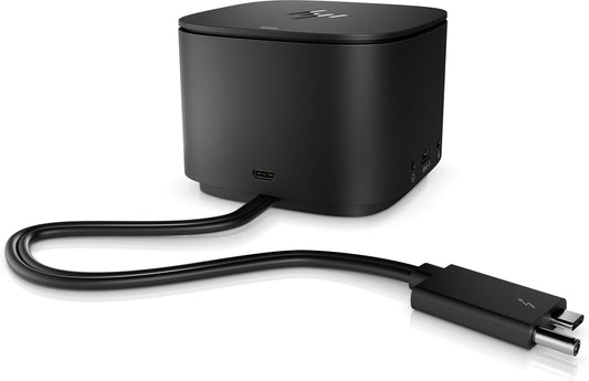 HP Thunderbolt Dock G2 230W (2UK38AA) – Dockingstation, schwarz. Erweitert Laptop-Anschlüsse mit 230W Power Delivery.