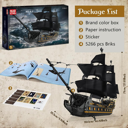 Mould King Black Pearl Piratenschiff Klemmbausteine Bausatz 13186