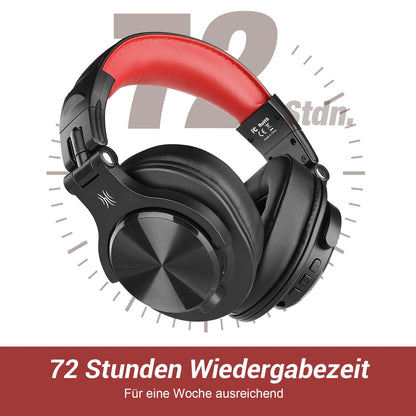 OneOdio A70 Fusion Bluetooth Kopfhörer Over-Ear, kabellos, Rot