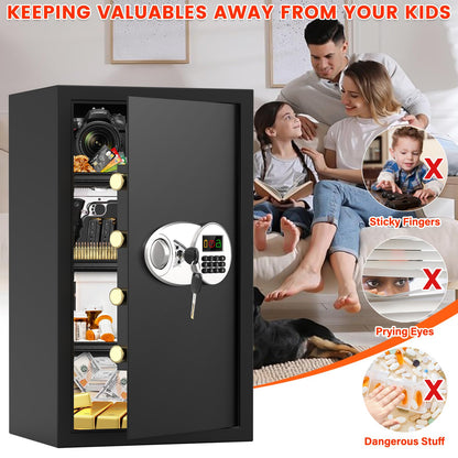 Feuerfester Digital Tresor 85L – Elektronischer Möbeltresor Safe