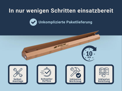 Madera 7 Zonen Lattenrost 140x200 cm Selbstmontage – Kopfteilverstellung