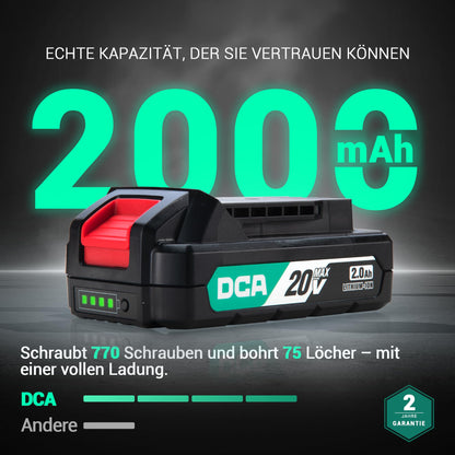 DCA Akku-Schlagbohrmaschine Set 20V, 40 Nm, 13 mm Bohrfutter