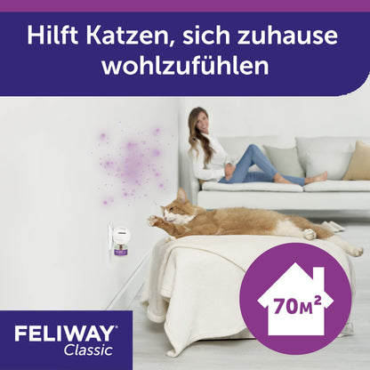 FELIWAY Classic Vorteilspack für Katzen – 3x Nachfüllflakon 48ml