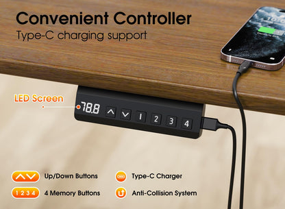 Xyndyx Höhenverstellbares Tischgestell Elektrisch – 2 Motoren Schwarz