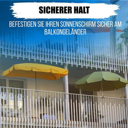 KD-TECH Sonnenschirmständer V1 für Balkon und Geländer ohne Bohren