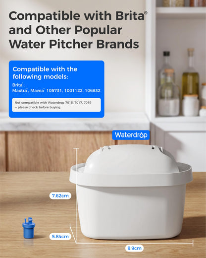 Waterdrop Filterkartuschen WD-C07 für Brita Maxtra+, 12 Stück