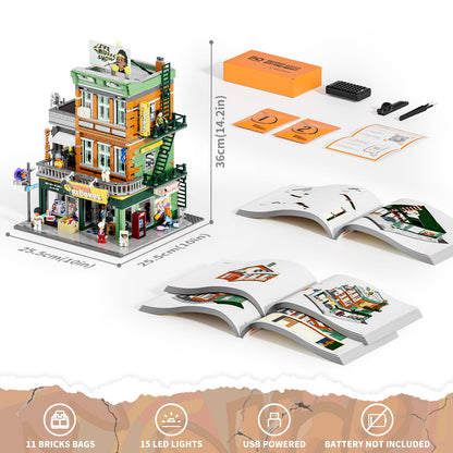 FUNWHOLE Street Fusion Audio Shop Plattenladen Beleuchtung F9058