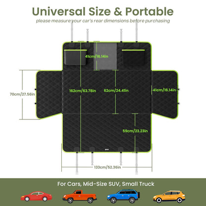 pecute Hundedecke Auto Harte Unterseite 133x62cm - 3-in-1