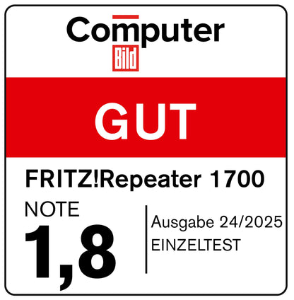 FRITZ! Repeater 1700 – WLAN-Repeater mit Wi-Fi 7 bis 3600 Mbit/s