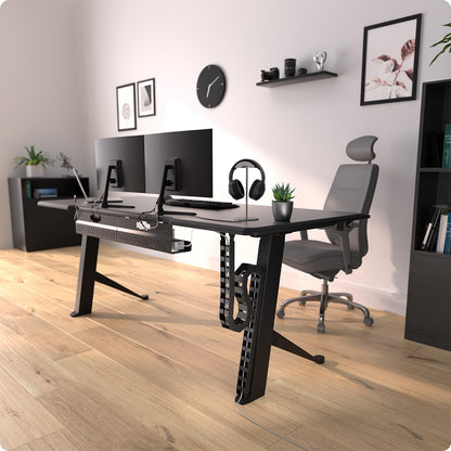 Ultimate Setup Kabelführung Schreibtisch, flexible Kabelkette, Schwarz