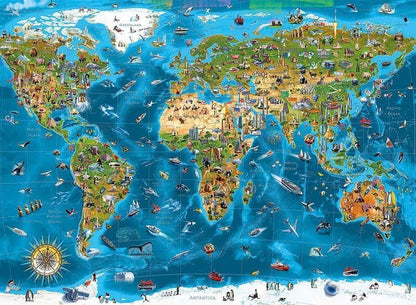 Educa Weltwunder Puzzle 12000 Teile – Weltkarte (19057)