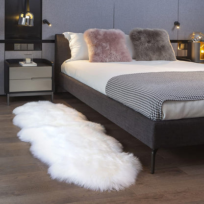 MH MYLUNE HOME Lammfell Schaffell Teppich echt - gross, beige 170x60cm